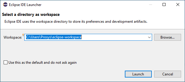 starting guide eclipse workspace