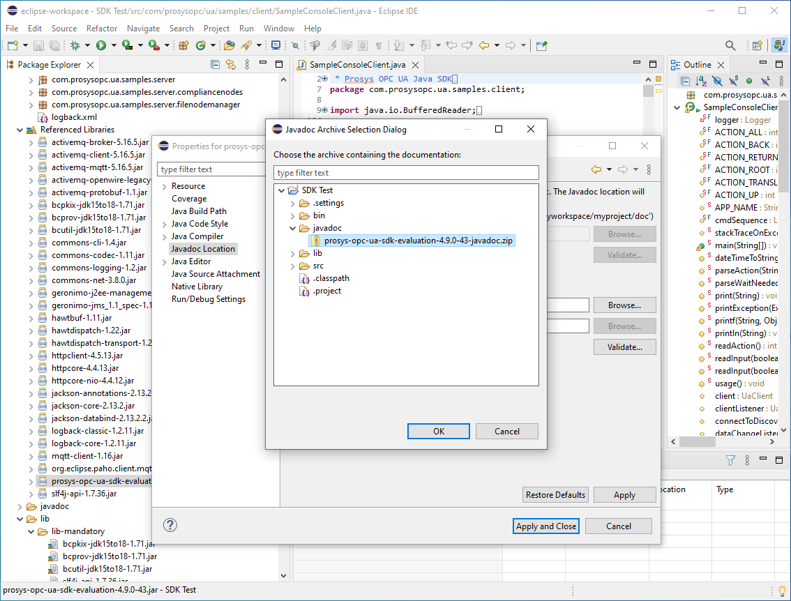 starting guide javadoc